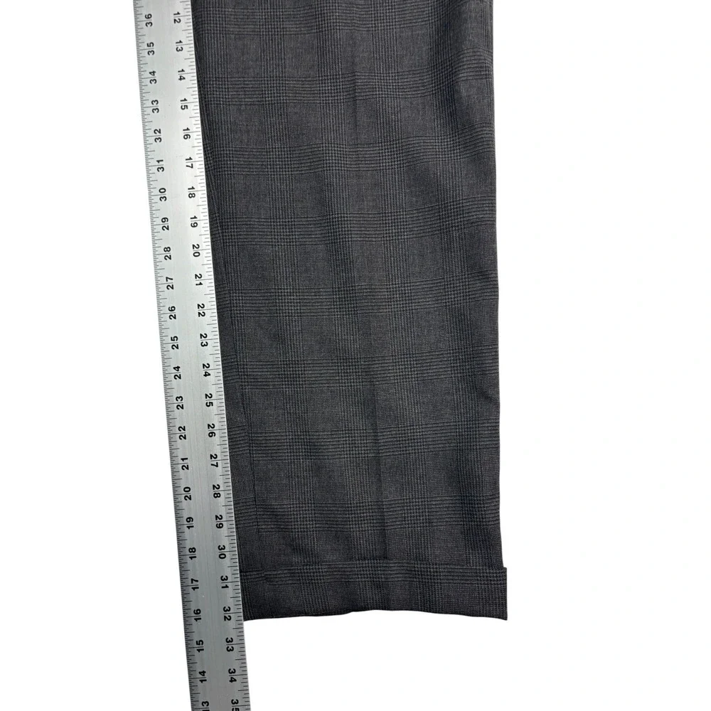 vtg 90s Joseph Abboud 40R 32x32 Gray Glen Plaid 2pc Pant Suit Wool USA Pleated